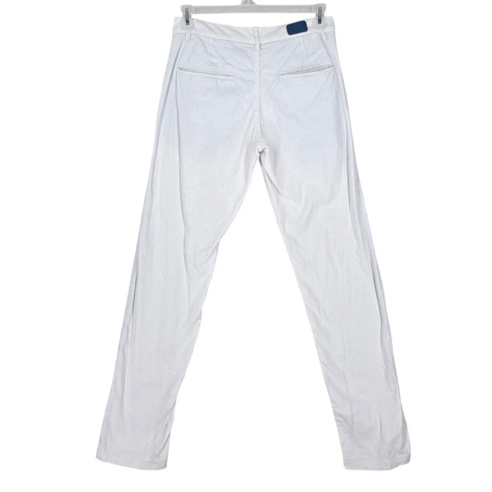 Mugsy Driftwoods Linen Blend Chino Pants Mens 30x32 Ivory White Slim Straight - Picture 6 of 13